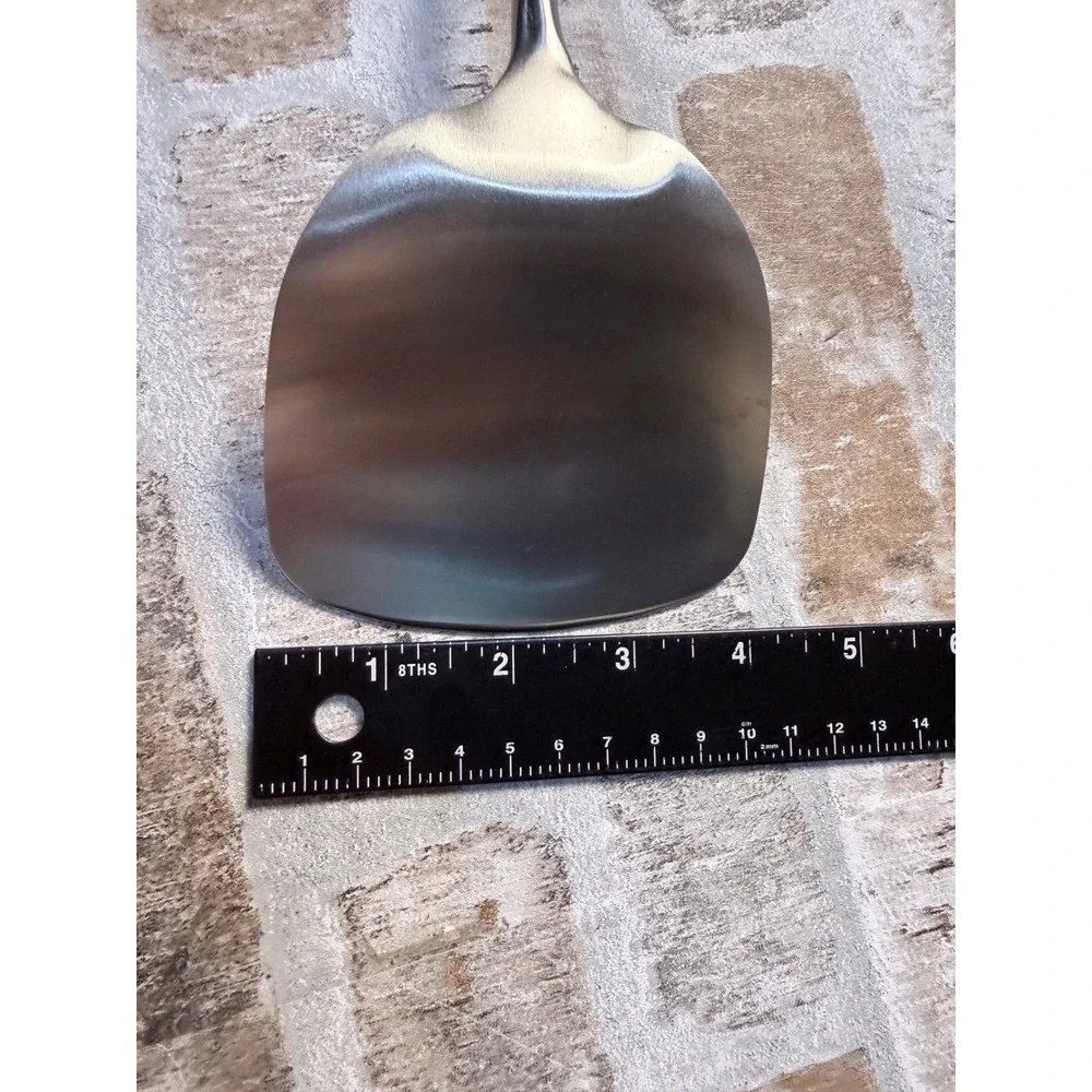 Stainless Steel Wok Spatula Long Handle Stir Fry Turner Kitchen Utensil Silver